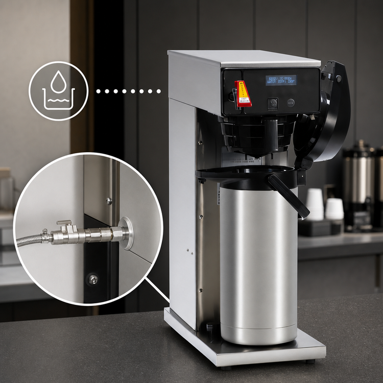 Product image #3 for BUNN AXIOM-DV-APS Automatic Fill Dual-Voltage Airpot Coffee Brewer with 200 oz Tank and Hot Water Faucet