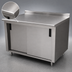 Thumbnail image #3 for Advance Tabco 72-Inch x 30-Inch 304 Stainless Steel Enclosed Work Table with Sliding Doors
