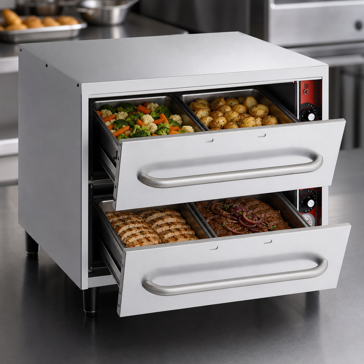 Product image #3 for Vulcan Freestanding Two-Drawer Warming Drawer for 12" x 20" x 6" Pans