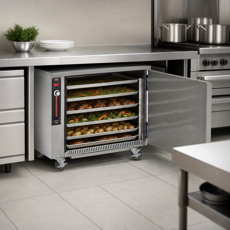 Product image #3 for FWE Handy Line Undercounter Mobile Side-Loading Heated Cabinet, 7 Full-Size Sheet Pan Capacity