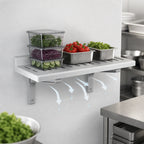 Thumbnail image #4 for Cambro Camshelving® CSWS1436VK480 Wall-Mounted Vented Polypropylene Shelf with 2-Inch Backsplash, 36"W x 14"D x 13-1/2"H