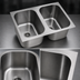 Thumbnail image #3 for Eagle Group FDI-24-24-13.5-2 Two-Compartment Weld-In Sink with 24