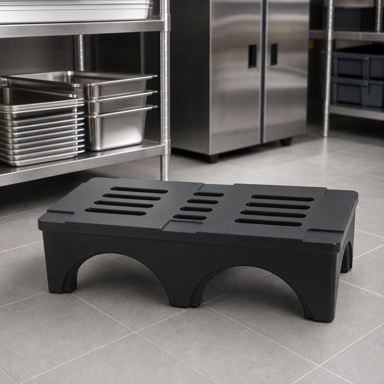 Product image #3 for Eagle Group Black Polyethylene Dunnage Rack, 36"W x 22"D x 12"H, 2,000 lb Capacity