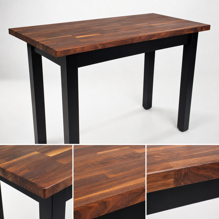 Product image #4 for John Boos American Black Walnut Wood Top Work Table, 48 x 36 Inches, 1-1/2-Inch Thick Edge Grain Top, Oil Finish