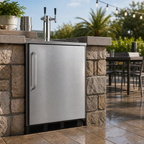 Thumbnail image #4 for Summit Commercial SBC54OSBIADA Outdoor ADA-Compliant Built-In/Freestanding Dual-Tap Kegerator, Stainless Steel, Holds Two 1/6-Barrel Kegs