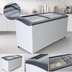 Thumbnail image #3 for Beverage-Air 60-Inch Angled-Top Novelty Ice Cream Freezer with Removable Glass Lids, White