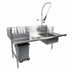 Thumbnail image #3 for BK Resources 72-Inch Straight Stainless Steel Soiled Dish Table with Right-to-Left Operation and Pre-Rinse Sink
