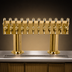 Thumbnail image #3 for Micro Matic Double Pedestal Countertop Air-Cooled Draft Beer Tower, 12 Faucets, PVD Brass Finish