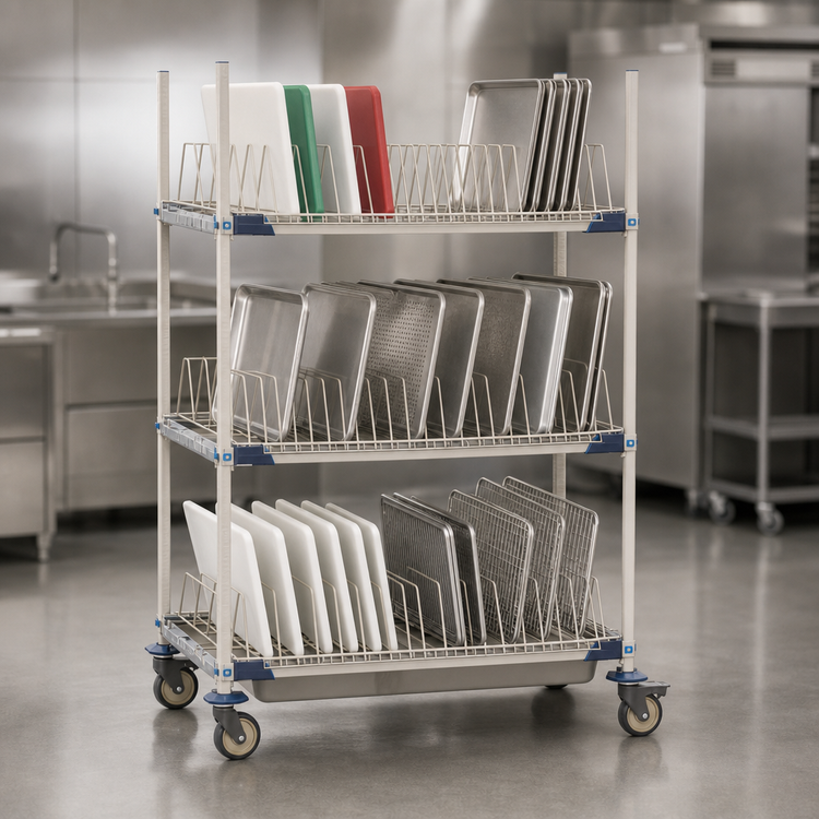 Product image #4 for MetroMax i 48-Inch 3-Tier Mobile Drying Rack with Drip Tray