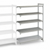 Thumbnail image #4 for Cambro Camshelving Premium 72-Inch x 21-Inch x 84-Inch 5-Tier Vented and Solid Add-On Polymer Shelving Unit
