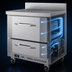 Thumbnail image #3 for Victory Refrigeration 27-Inch One-Section Stainless Steel Worktop Drawer Freezer, 2 Drawers, Rear-Mounted Self-Contained R290