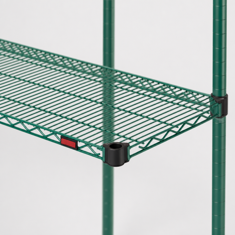Product image #3 for EagleGard QA1872E Quad-Adjust Wire Shelf, 72"W x 18"D, 600 lb Capacity, Hybrid Epoxy Finish