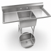 Thumbnail image #3 for Klinger's Trading Economy Single-Compartment Stainless Steel Sink with Dual Drainboards, 52 x 26 Inches