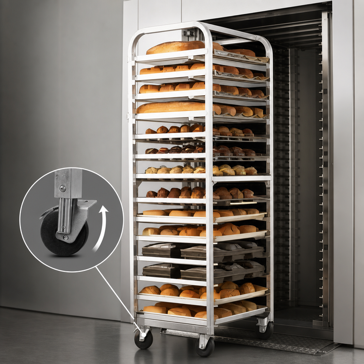 Product image #3 for Adamatic/Revent D Lift Roll-In Oven Rack, Single End Load, 15-Pan Capacity
