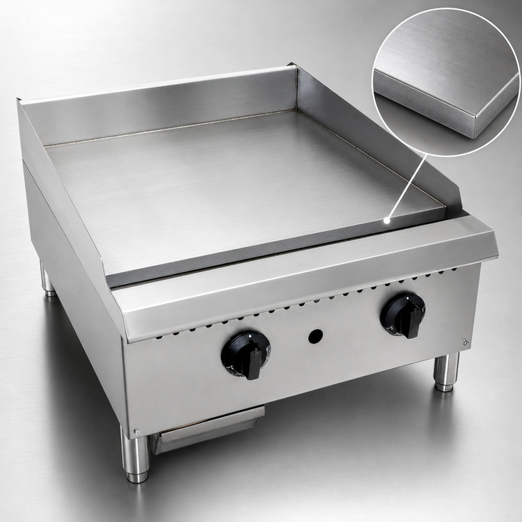 Product image #3 for Comstock-Castle 24-Inch Countertop Gas Griddle with 1-Inch Smooth Steel Plate