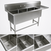 Thumbnail image #3 for John Boos Pro-Bowl 3-Compartment Sink with Right Drainboard, 16 x 20 x 14 Inch Bowls, 14-Gauge Stainless Steel