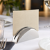 Thumbnail image #3 for American Metalcraft Half Moon Cast Aluminum Menu Card Holder, Polished Mirror Finish