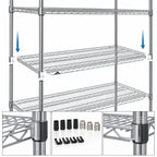 Thumbnail image #3 for Metro Super Erecta EZA-2460NC EZ-ADD Wire Shelf with Corner Hardware, 60 x 24 in, Chrome