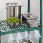 Thumbnail image #3 for Eagle Group QuadPlus QPF-QA2436E-GL Louvered Green Polymer Shelf Mat with Antimicrobial Protection, 36 x 24 Inches Case of 4