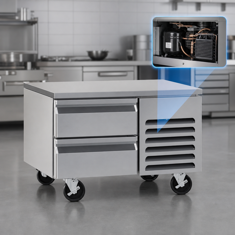 Product image #3 for Southbend Platinum 36-Inch Low-Height Self-Contained Refrigerator Base with 2 Self-Closing Drawers