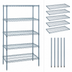 Thumbnail image #3 for Quantum 36-Inch W x 21-Inch D x 54-Inch H Wire Shelving Starter Unit, 5 Shelves, Gray Epoxy Antimicrobial Finish
