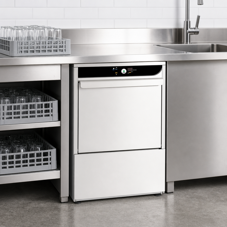 Product image #3 for Jet-Tech 727-E Undercounter High-Temperature Door-Type Glass Washer with Built-In Electric Booster Heater