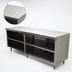Thumbnail image #3 for Advance Tabco Special Value Series 96-Inch x 30-Inch Flat Top Open Base Stainless Steel Work Table with Mid Shelf