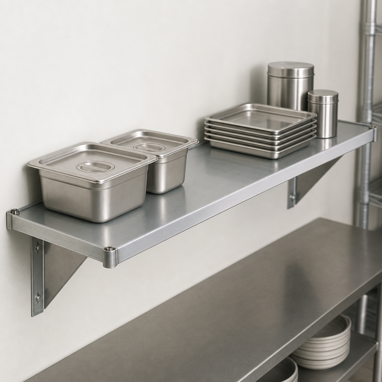 Product image #3 for Eagle Group 60 Inch x 24 Inch Solid Galvanized Steel Shelf with Marine Edge