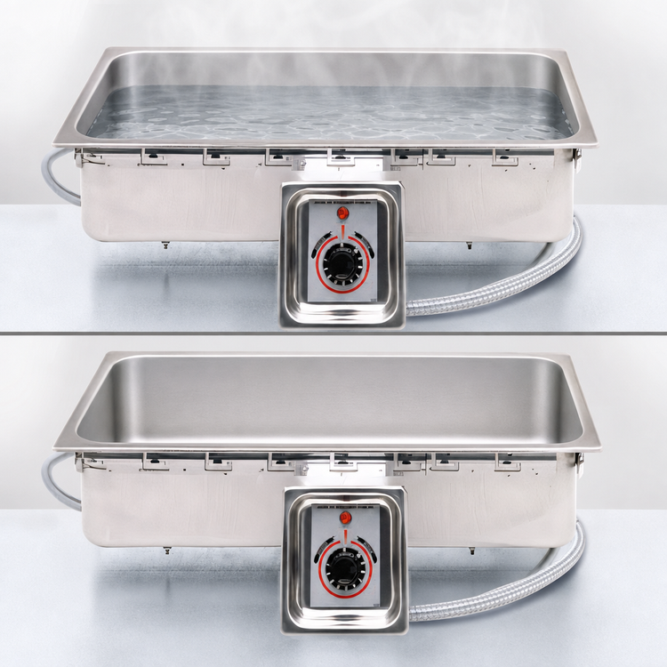 Product image #3 for APW Wyott TM-12LDS Drop-In Electric Hot Well Food Warmer, 1/2 Size Long Pan, With Drain