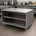 Thumbnail image #3 for BK Resources Stainless Steel Chef Table Cabinet Base with Open Front, 36 x 30 x 34-3/4 Inches