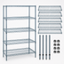 Thumbnail image #3 for Quantum 5-Shelf Wire Shelving Starter Unit, 48 x 18 x 74 Inches, Gray Epoxy Antimicrobial Finish