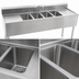 Thumbnail image #3 for Eagle Group 1800 Series 84-Inch Four-Compartment Underbar Sink Unit with Drainboards and Faucets
