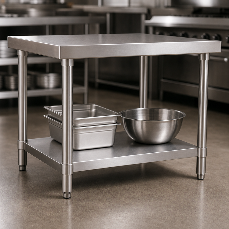 Product image #3 for John Boos 24-Inch x 24-Inch 16-Gauge Stainless Steel Work Table Undershelf