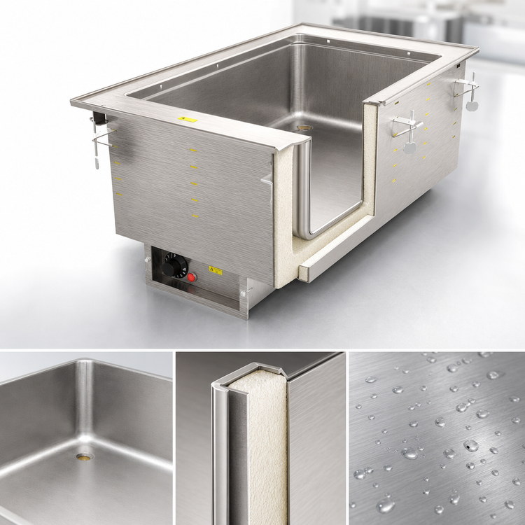 Product image #3 for Vollrath 3647110HD Single-Well Drop-In Hot Food Well for 12 x 20 Pans, Wet Operation, Thermostatic, 240V
