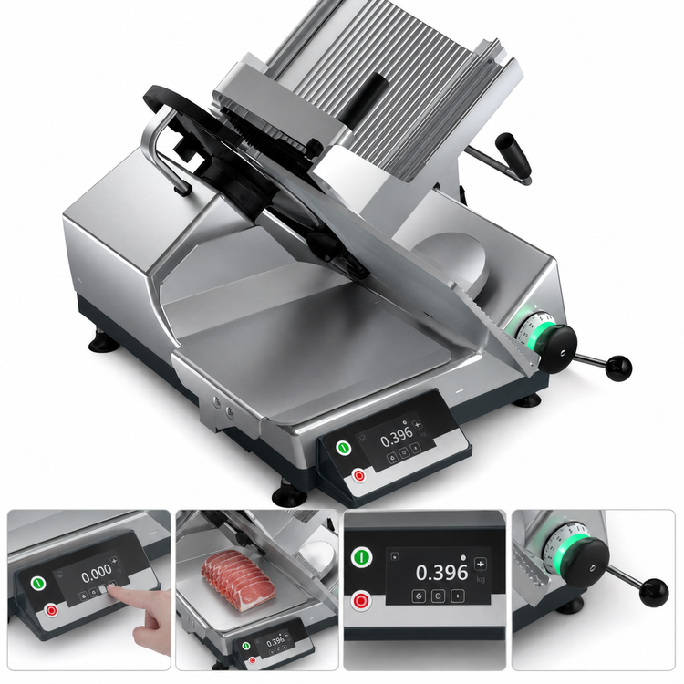 Product image #3 for Bizerba GSP H I W-90 Manual Heavy Duty Gravity Feed Slicer with Integrated Portion Scale, 13-Inch Blade