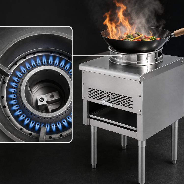 Product image #3 for Turbo Air Radiance TAWR-13 Heavy Duty Gas Wok Range, 13-Inch Opening, Duck Burner