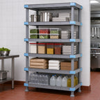 Thumbnail image #3 for Quantum QP246074V4S1 60W x 24D x 74H Gray Polymer Shelving Unit, 2000 lb Capacity, 5 Shelves with Dunnage Stand