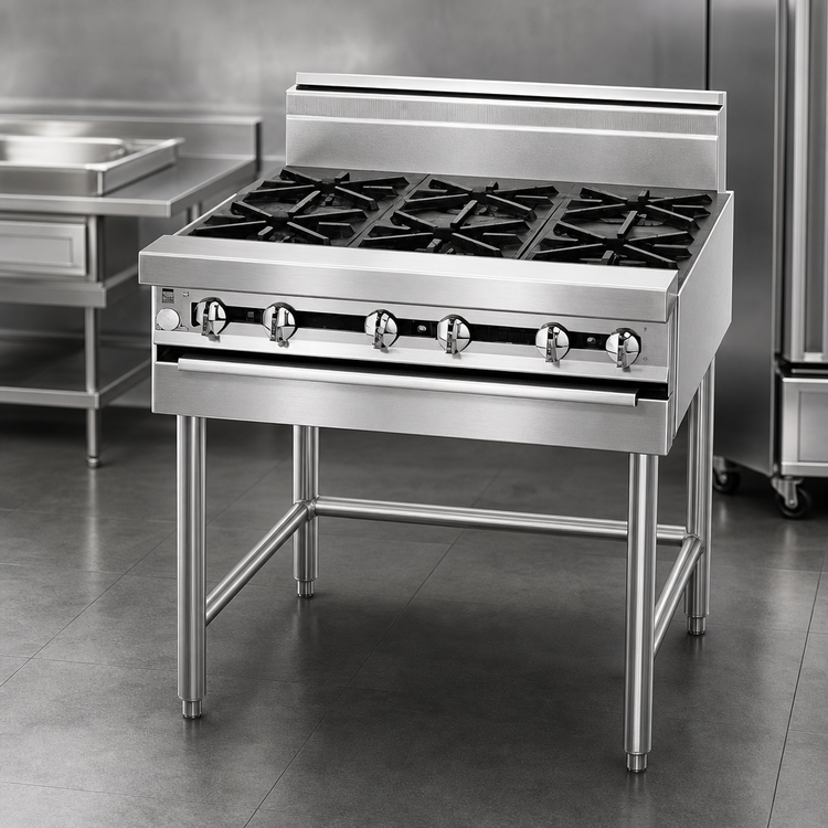 Product image #3 for Titan JMRH-4-A 24-Inch 4-Burner Modular Heavy Duty Gas Open Burner Range