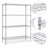 Thumbnail image #3 for Eagle Group Redi-Pak 4-Tier Stationary Wire Shelving Unit, 36W x 24D x 74H, Chrome