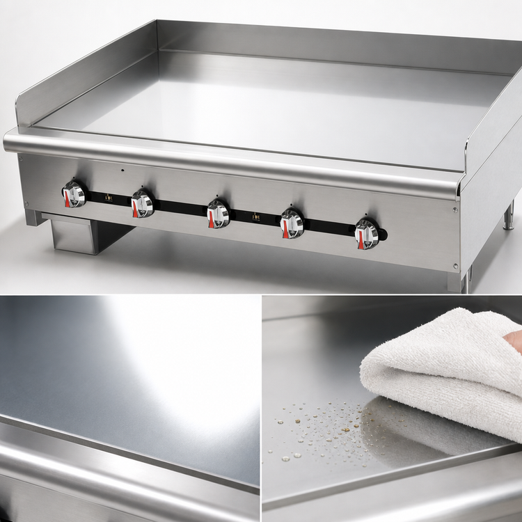 Product image #3 for Comstock-Castle 24-Inch Countertop Gas Chrome Griddle with 24 x 24-Inch Cook Surface