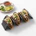 Thumbnail image #3 for 3-Compartment Black Faux Slate Melamine Taco Holder
