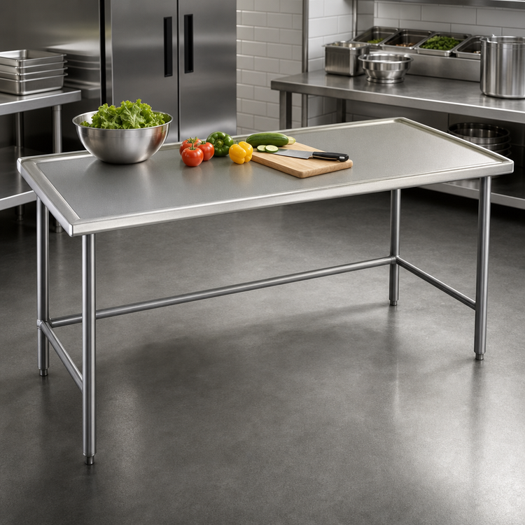 Product image #3 for Eagle Spec-Master Marine Series Stainless Steel Work Table, 120W x 30D, Open Base