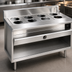 Thumbnail image #3 for La Rosa Gas Hot Food Table with Cabinet Base, 4 Wells, Water Bath, 60 x 32 Inches, 44,000 BTU