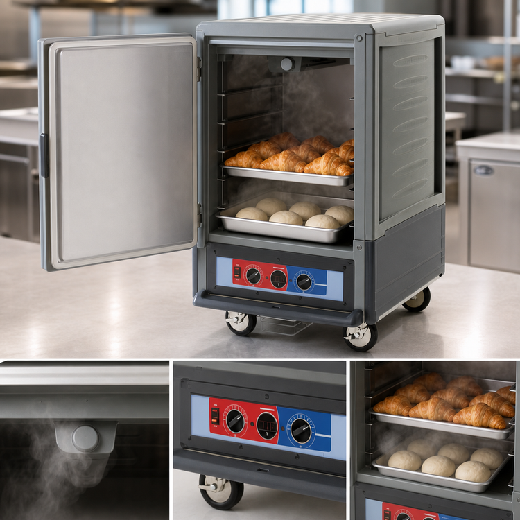Product image #3 for Metro C5 3 Series Insulation Armour Mobile Half-Height Heated Holding and Proofing Cabinet with Moisture Control, Gray, Solid Door (C535-MFS-U-GY)