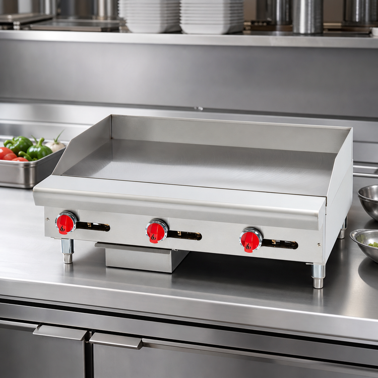 Product image #3 for American Range 36-Inch Countertop Gas Griddle with Smooth Polished Steel Plate