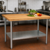 Thumbnail image #3 for John Boos SNS11 Wood Top Work Table with Adjustable Undershelf, 96 x 30 x 35-1/4 Inches
