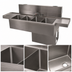 Thumbnail image #4 for BK Resources 72-Inch Four-Compartment Underbar Slimline Stainless Steel Sink with Dual Drainboards and Faucets