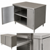 Thumbnail image #3 for BK Resources Stainless Steel Chef Table Cabinet Base with Hinged Doors, 36 x 24 x 34-3/4 Inches