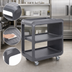 Thumbnail image #4 for Cambro Service Cart PRO Small Open-Sides Bus Cart with 3 Ribbed Shelves