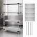 Thumbnail image #3 for Quantum Stationary Solid Shelving Starter Kit with 4 Shelves and 4 Posts, 36 x 14 x 86 Inches, 304 Stainless Steel